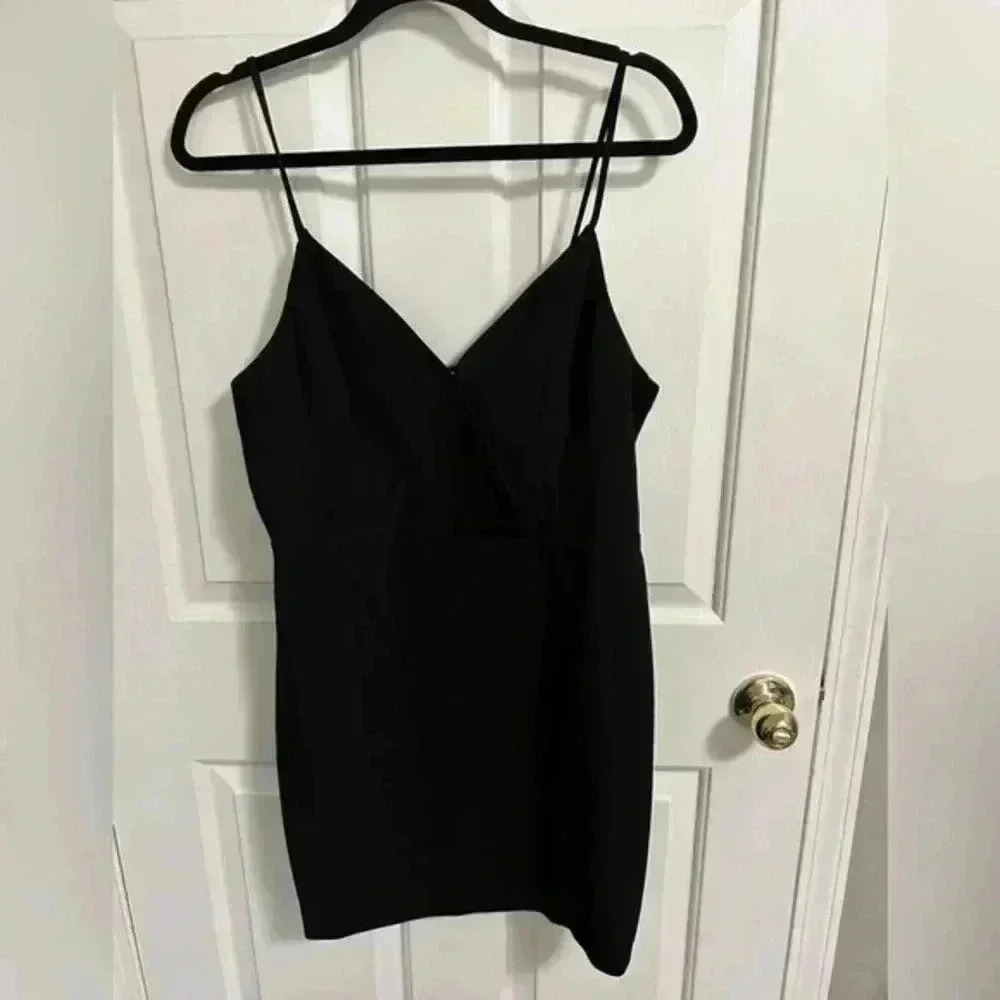 NWT!! BCBGeneration Women's Surplice Cami Cocktail‎ Party Dress, Black 12